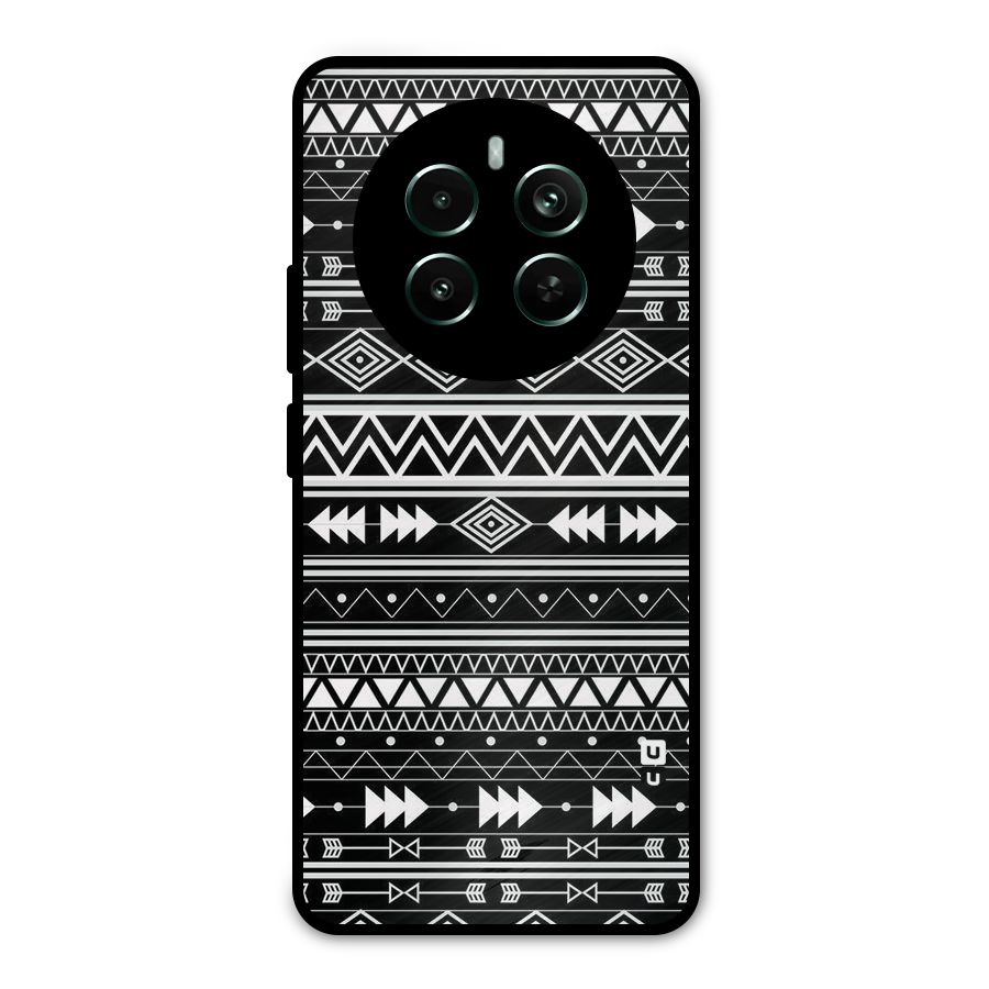 Black Aztec Creativity Metal Back Case for Realme 12 Pro Plus