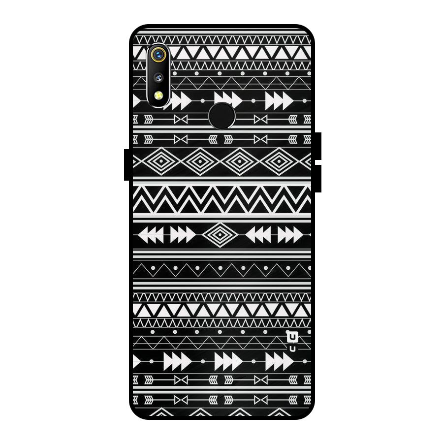 Black Aztec Creativity Metal Back Case for Realme 3i