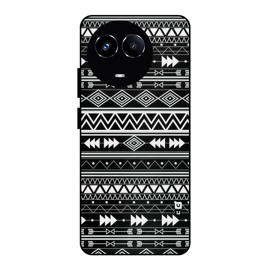 Black Aztec Creativity Metal Back Case for Realme Narzo 60X