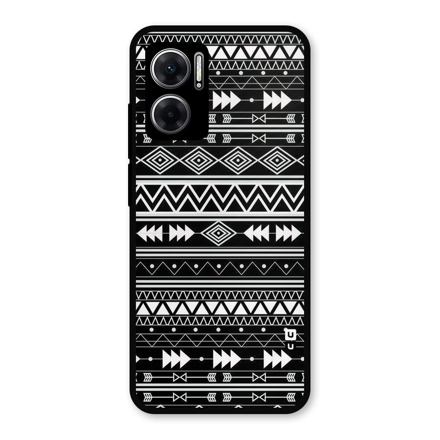 Black Aztec Creativity Metal Back Case for Redmi 11 Prime 5G