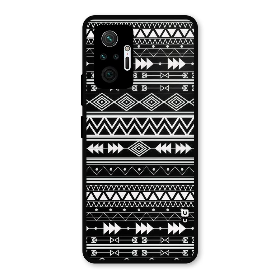 Black Aztec Creativity Metal Back Case for Redmi Note 10 Pro