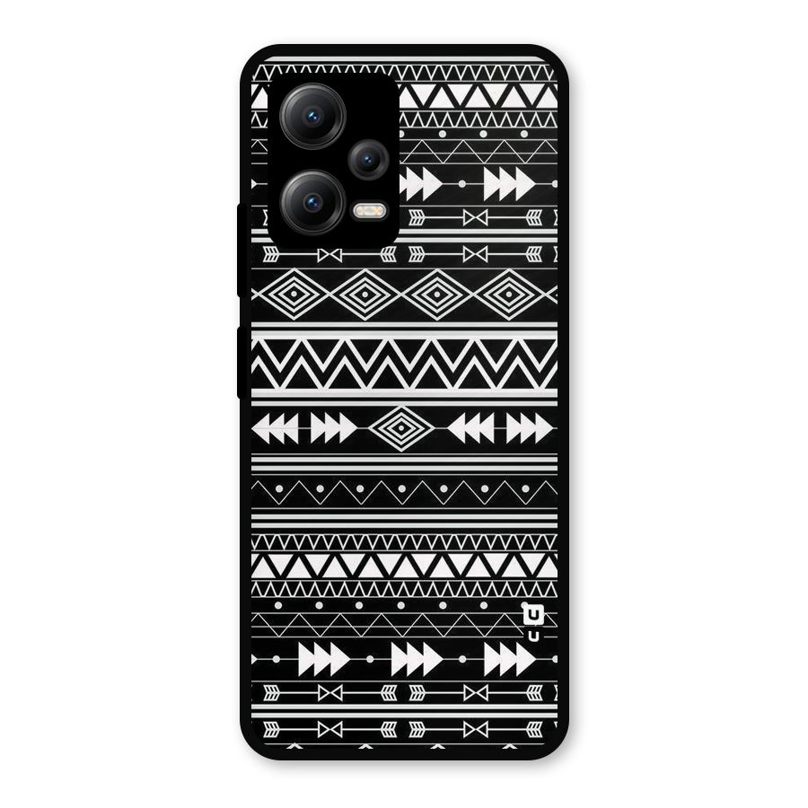 Black Aztec Creativity Metal Back Case for Redmi Note 12 5G