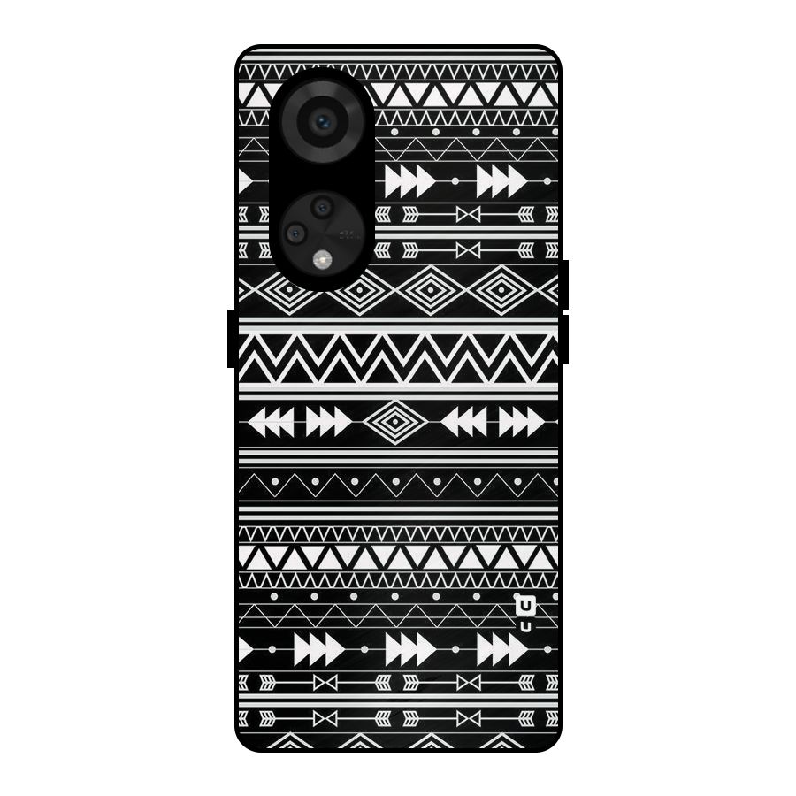 Black Aztec Creativity Metal Back Case for Reno8 T 5G