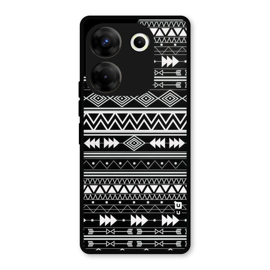 Black Aztec Creativity Metal Back Case for Tecno Camon 20
