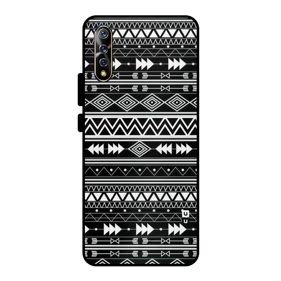 Black Aztec Creativity Metal Back Case for Vivo S1