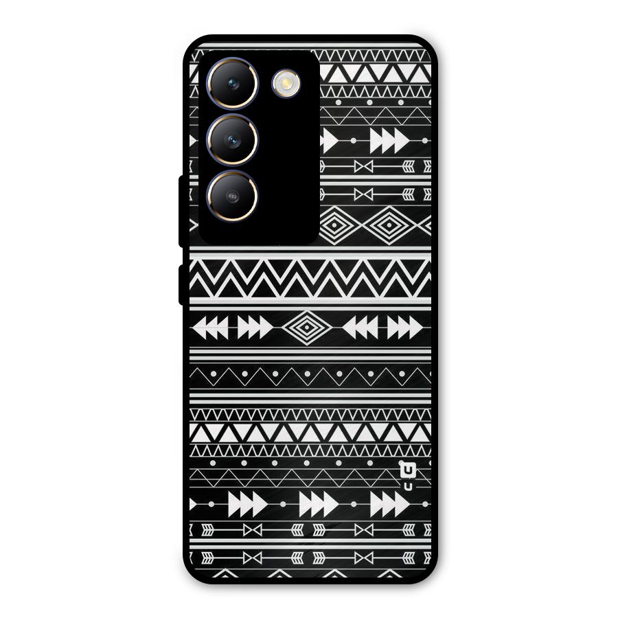 Black Aztec Creativity Metal Back Case for Vivo T3 5G
