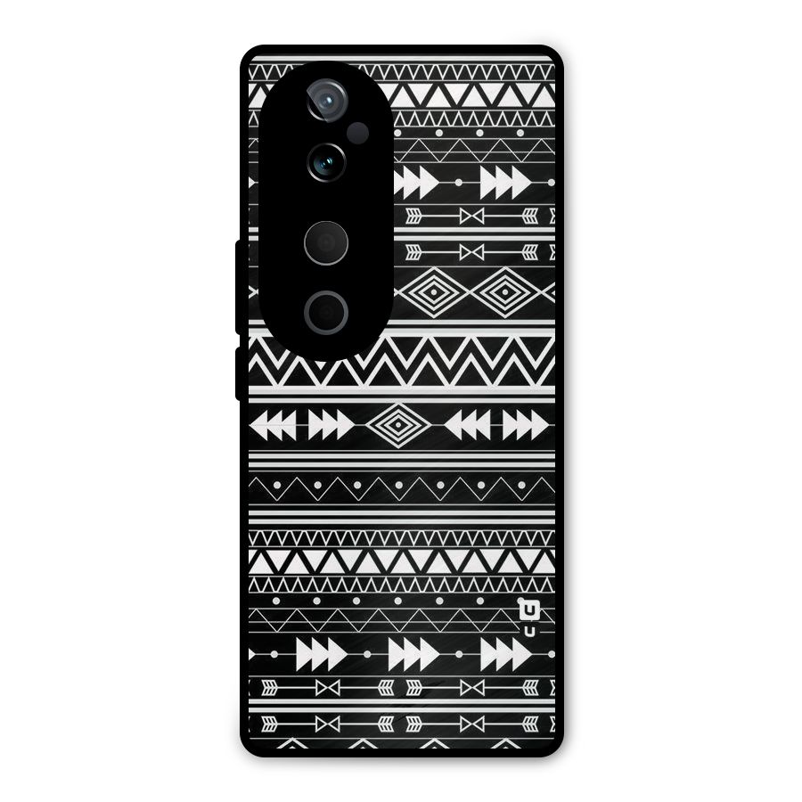 Black Aztec Creativity Metal Back Case for Vivo T3 Ultra