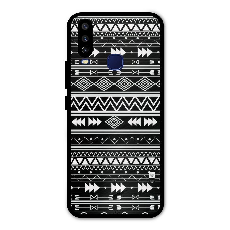 Black Aztec Creativity Metal Back Case for Vivo V17