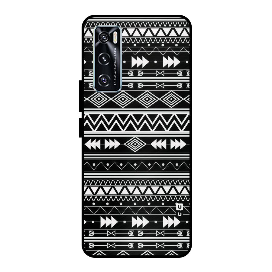 Black Aztec Creativity Metal Back Case for Vivo V20 SE