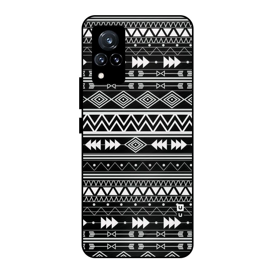 Black Aztec Creativity Metal Back Case for Vivo V21 5G