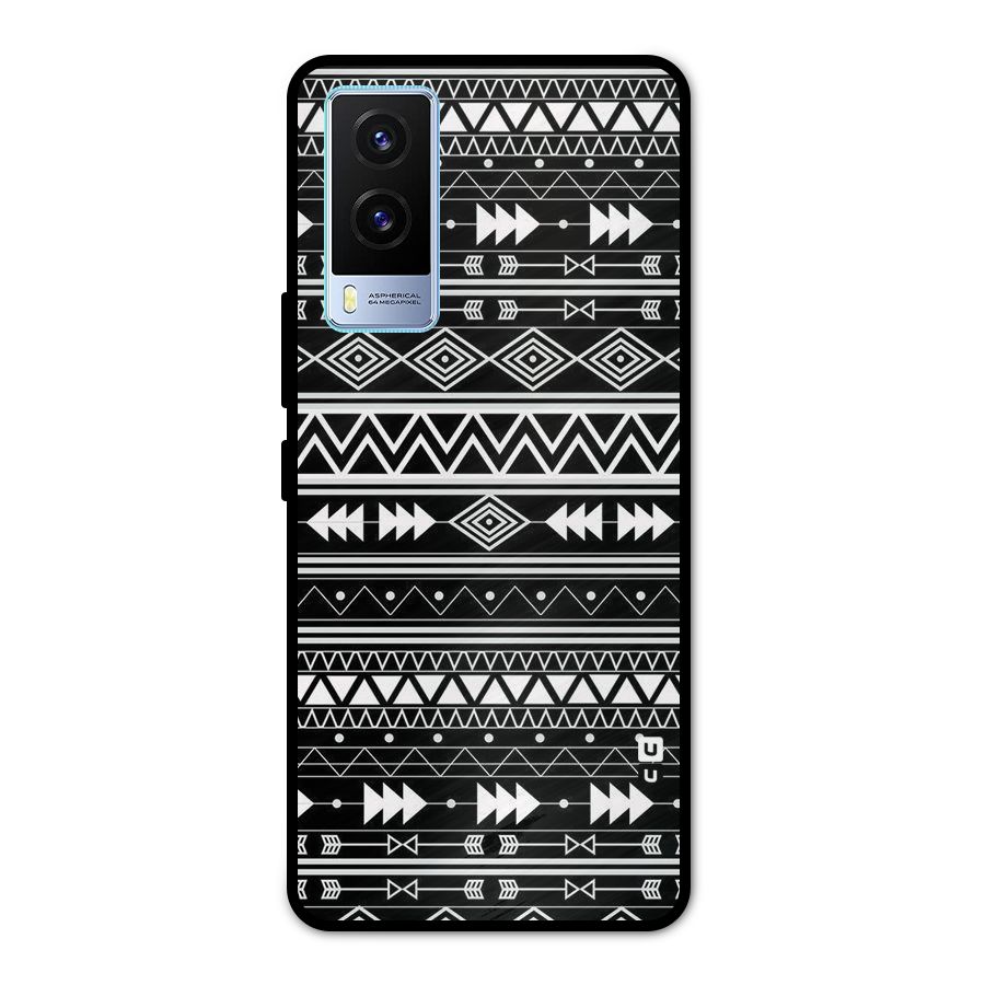 Black Aztec Creativity Metal Back Case for Vivo V21e 5G