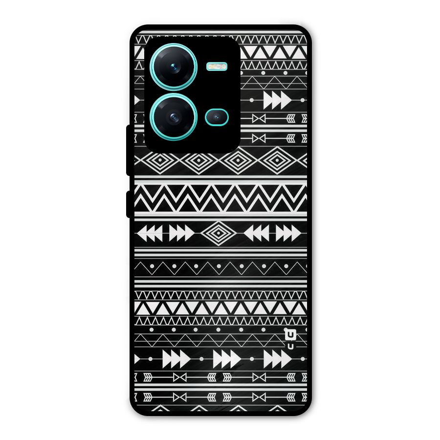 Black Aztec Creativity Metal Back Case for Vivo V25