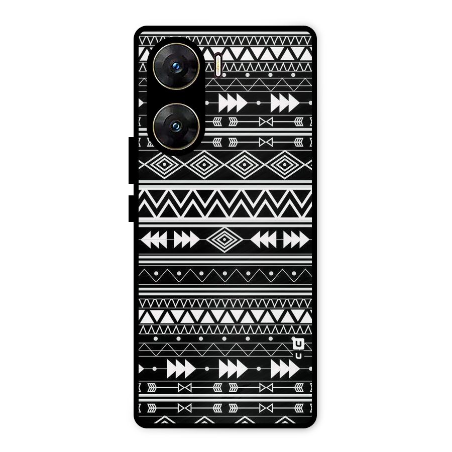 Black Aztec Creativity Metal Back Case for Vivo V29e