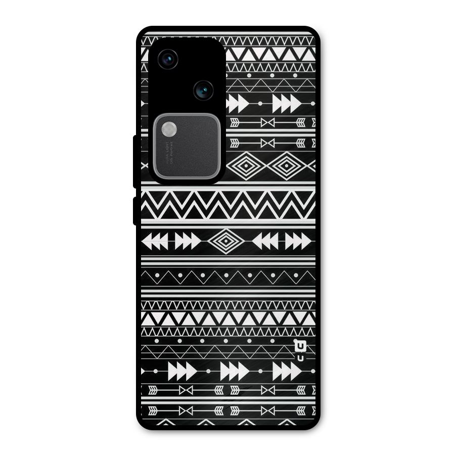 Black Aztec Creativity Metal Back Case for Vivo V30