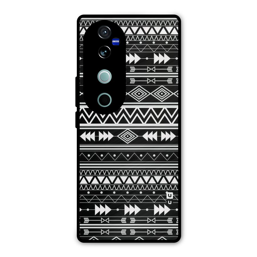 Black Aztec Creativity Metal Back Case for Vivo V40