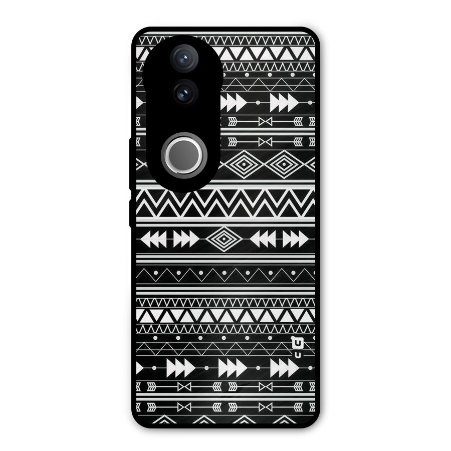 Black Aztec Creativity Metal Back Case for Vivo V50e