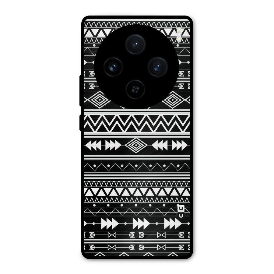 Black Aztec Creativity Metal Back Case for Vivo X100