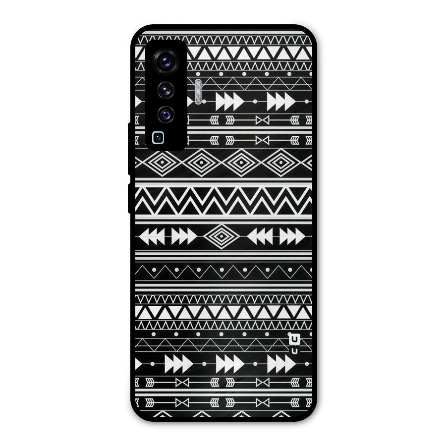 Black Aztec Creativity Metal Back Case for Vivo X50