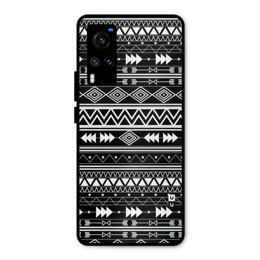 Black Aztec Creativity Metal Back Case for Vivo X60