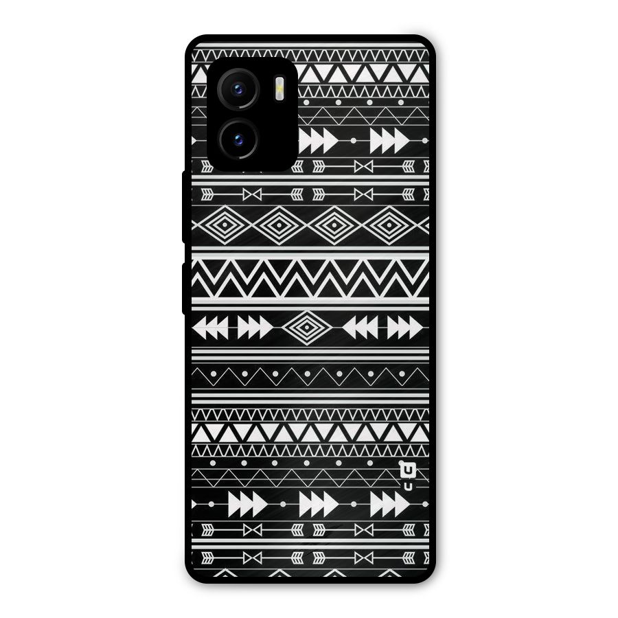 Black Aztec Creativity Metal Back Case for Vivo Y15s