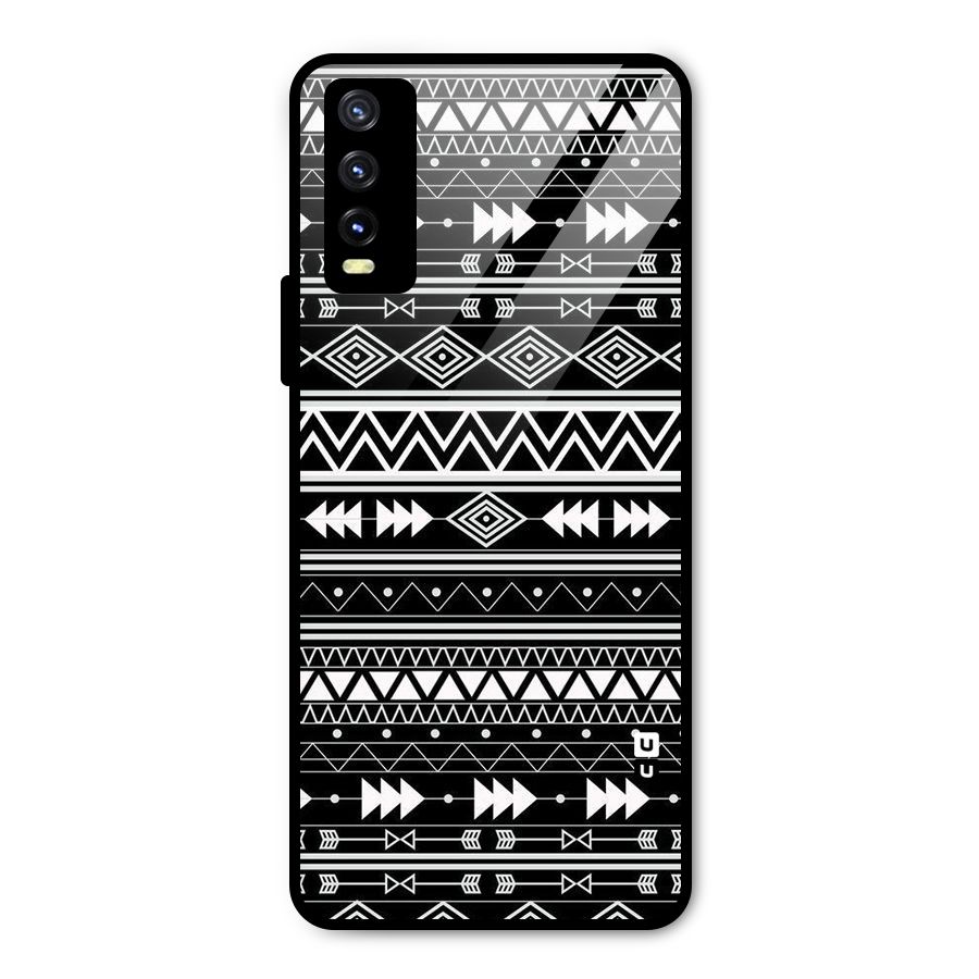 Black Aztec Creativity Metal Back Case for Vivo Y20g
