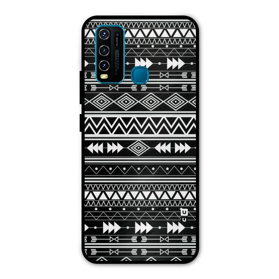 Black Aztec Creativity Metal Back Case for Vivo Y30