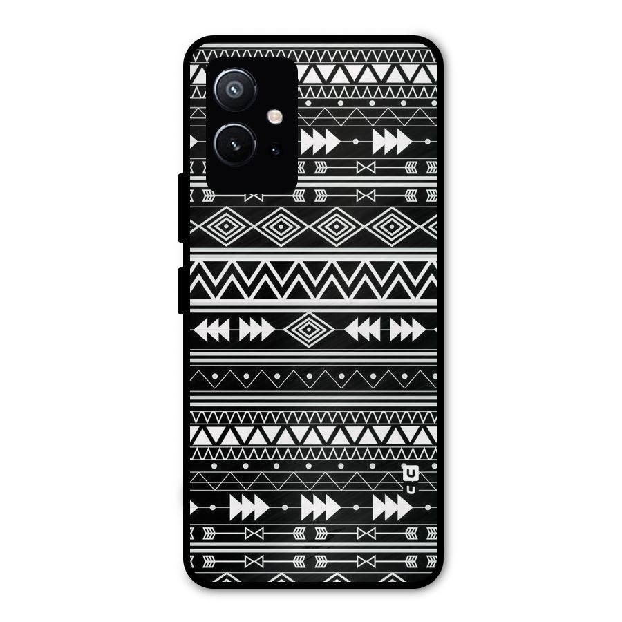Black Aztec Creativity Metal Back Case for Vivo Y75 5G