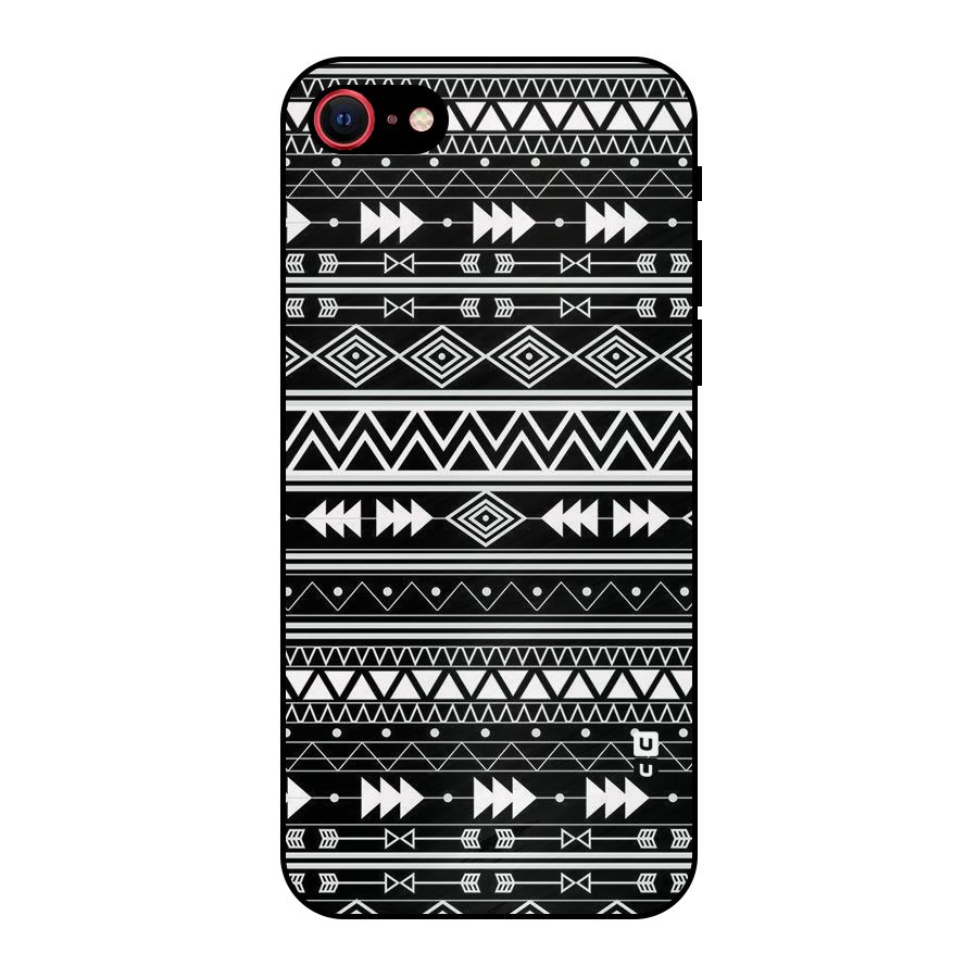 Black Aztec Creativity Metal Back Case for iPhone SE 2020