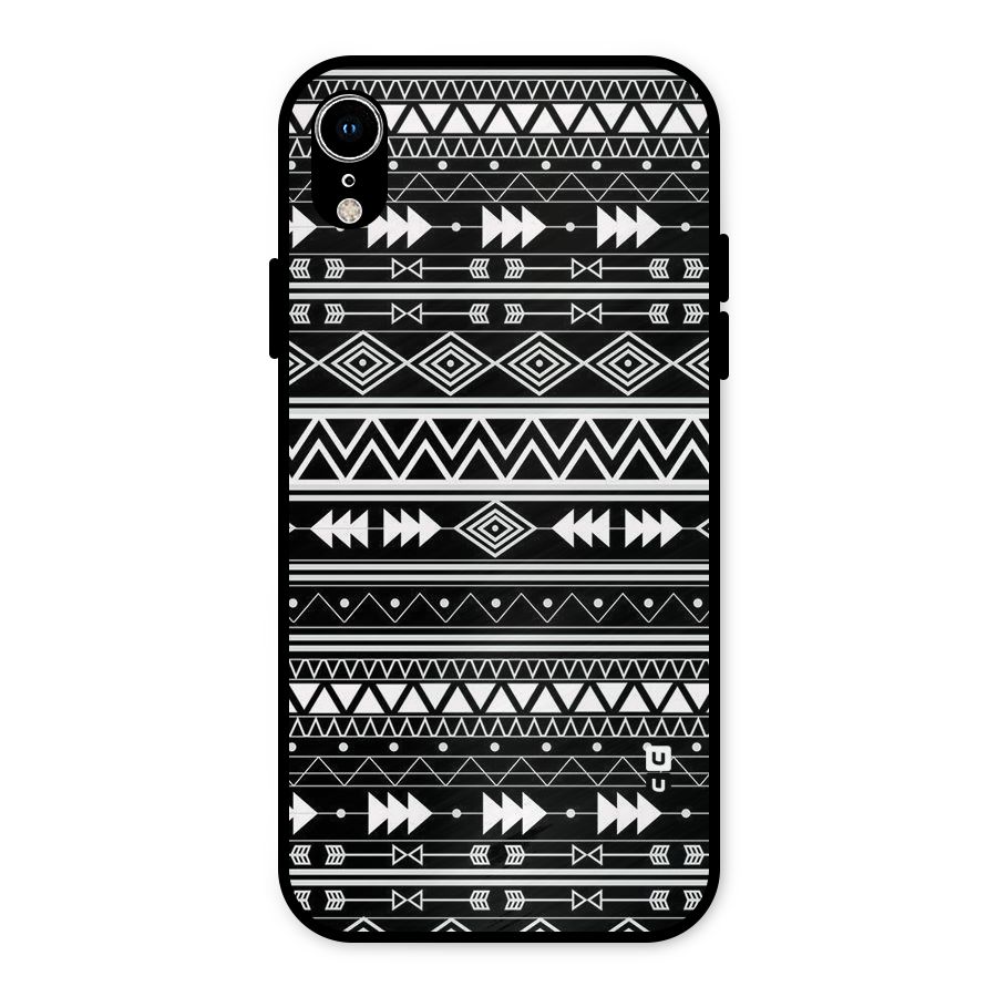 Black Aztec Creativity Metal Back Case for iPhone XR