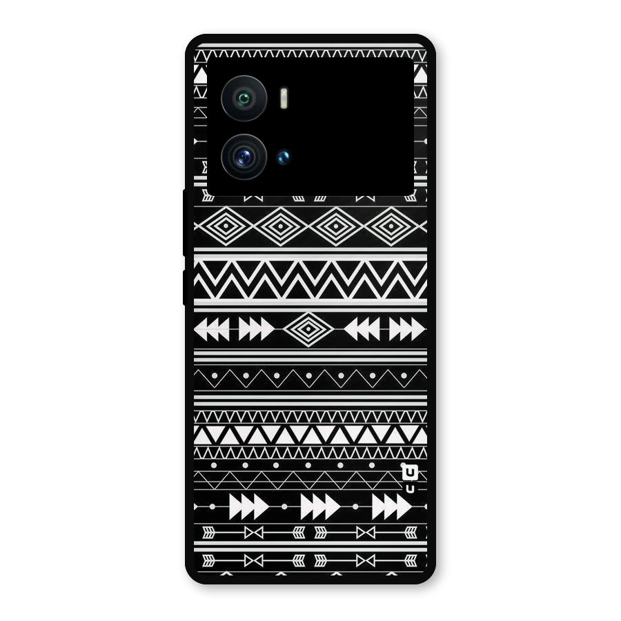 Black Aztec Creativity Metal Back Case for iQOO 9 Pro