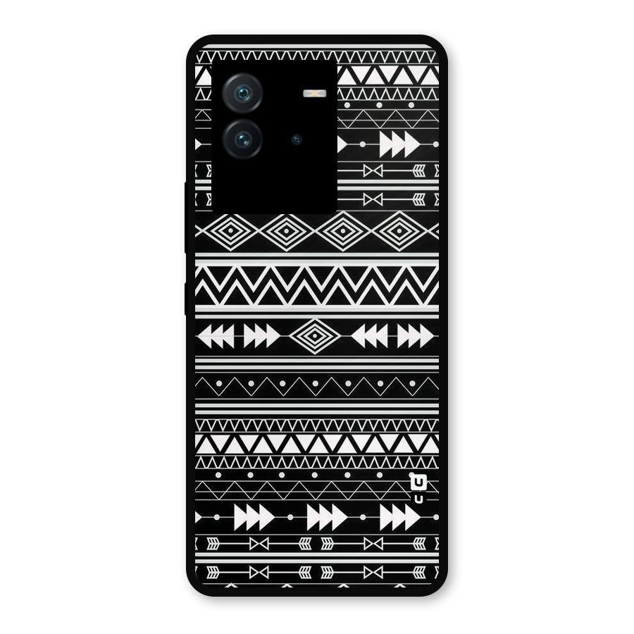Black Aztec Creativity Metal Back Case for iQOO Neo 6 5G