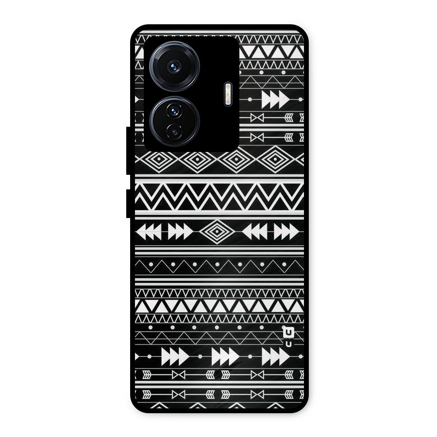 Black Aztec Creativity Metal Back Case for iQOO Z6