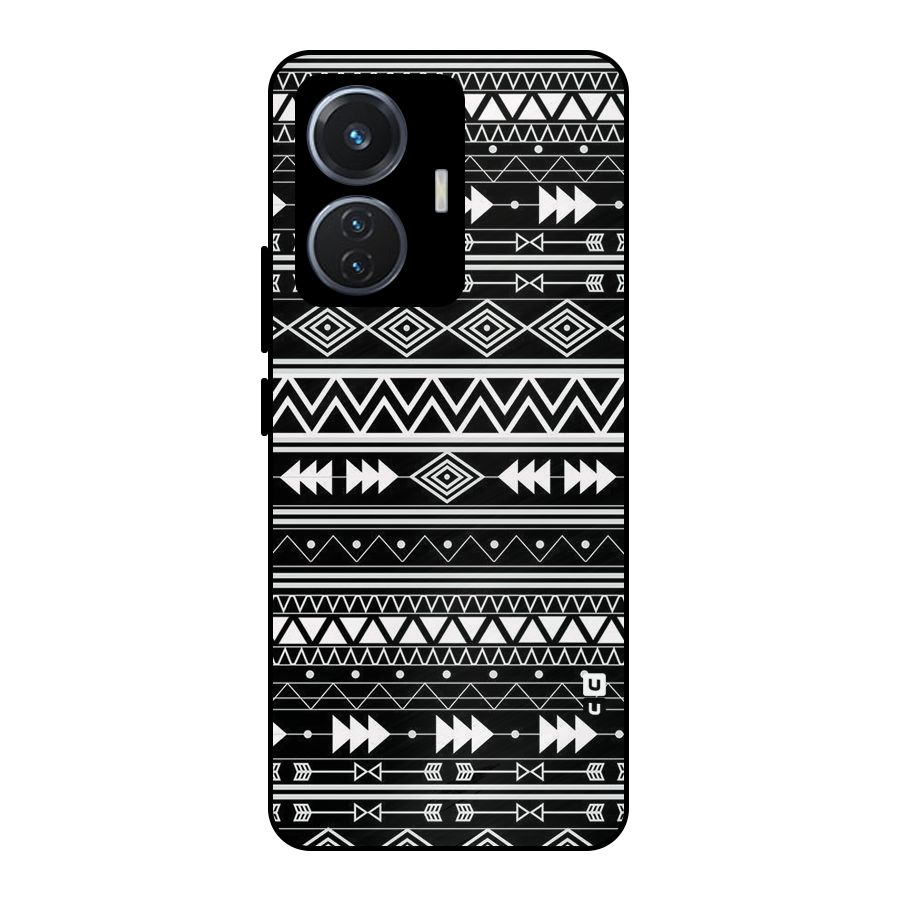 Black Aztec Creativity Metal Back Case for iQOO Z6 44W