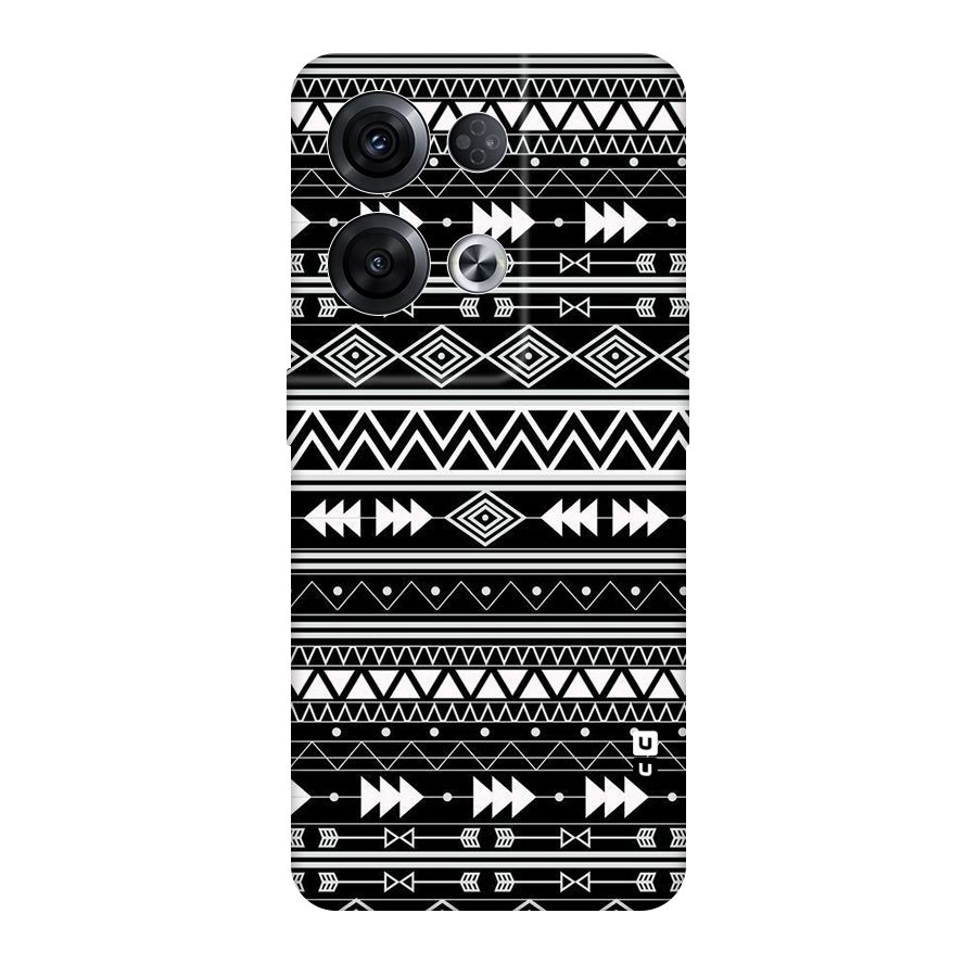 Black Aztec Creativity Original Polycarbonate Back Case for Oppo Reno8 Pro 5G