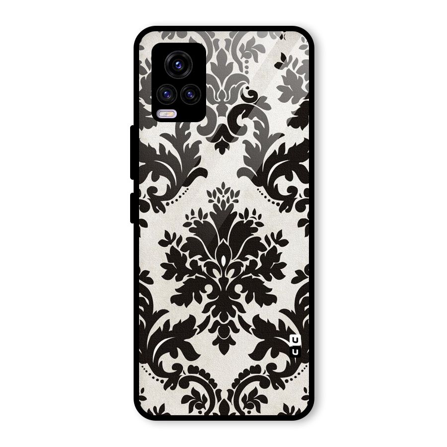 Black Beauty Glass Back Case for Vivo V20 2021