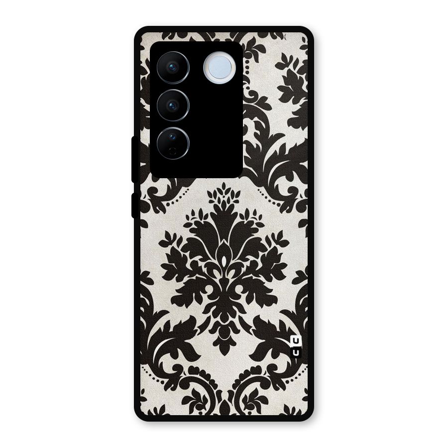 Black Beauty Metal Back Case for Vivo V27