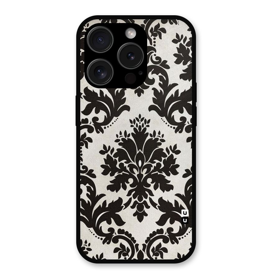Black Beauty Metal Back Case for iPhone 15 Pro