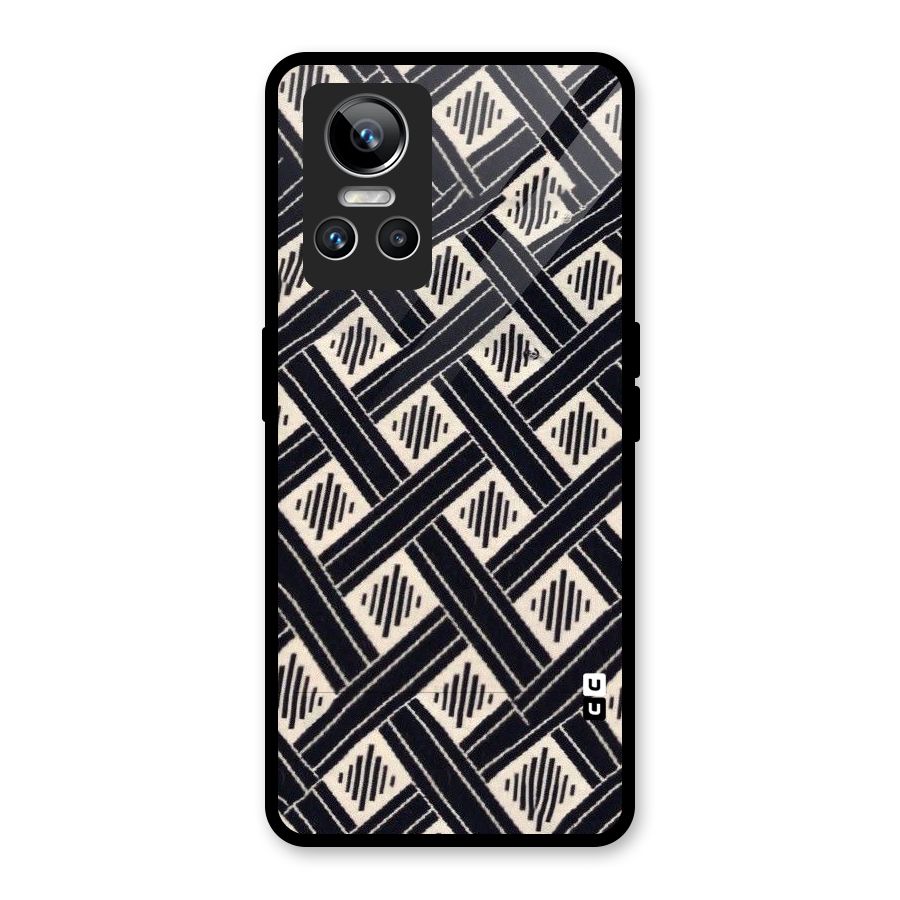 Black Beige Criscros Glass Back Case for Realme GT Neo 3
