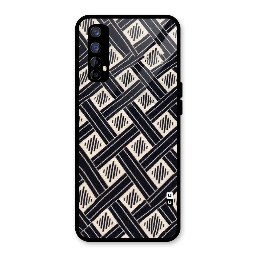 Black Beige Criscros Glass Back Case for Realme Narzo 20 Pro