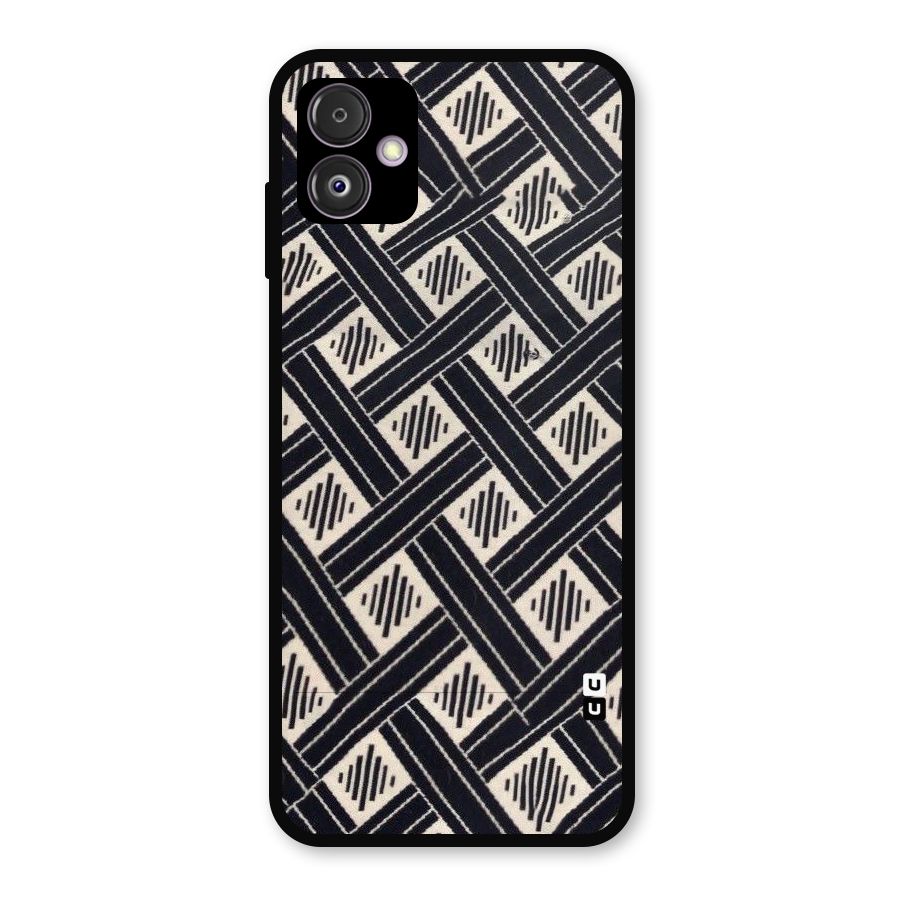 Black Beige Criscros Metal Back Case for Galaxy F14