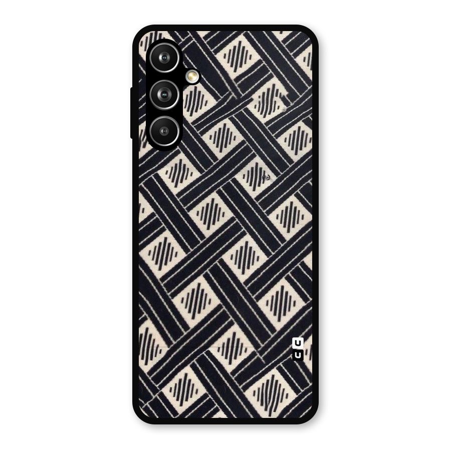 Black Beige Criscros Metal Back Case for Galaxy F54