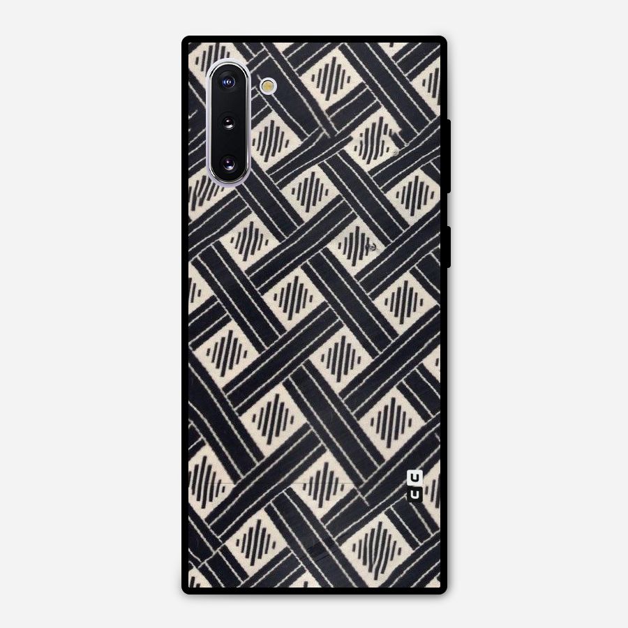Black Beige Criscros Metal Back Case for Galaxy Note 10