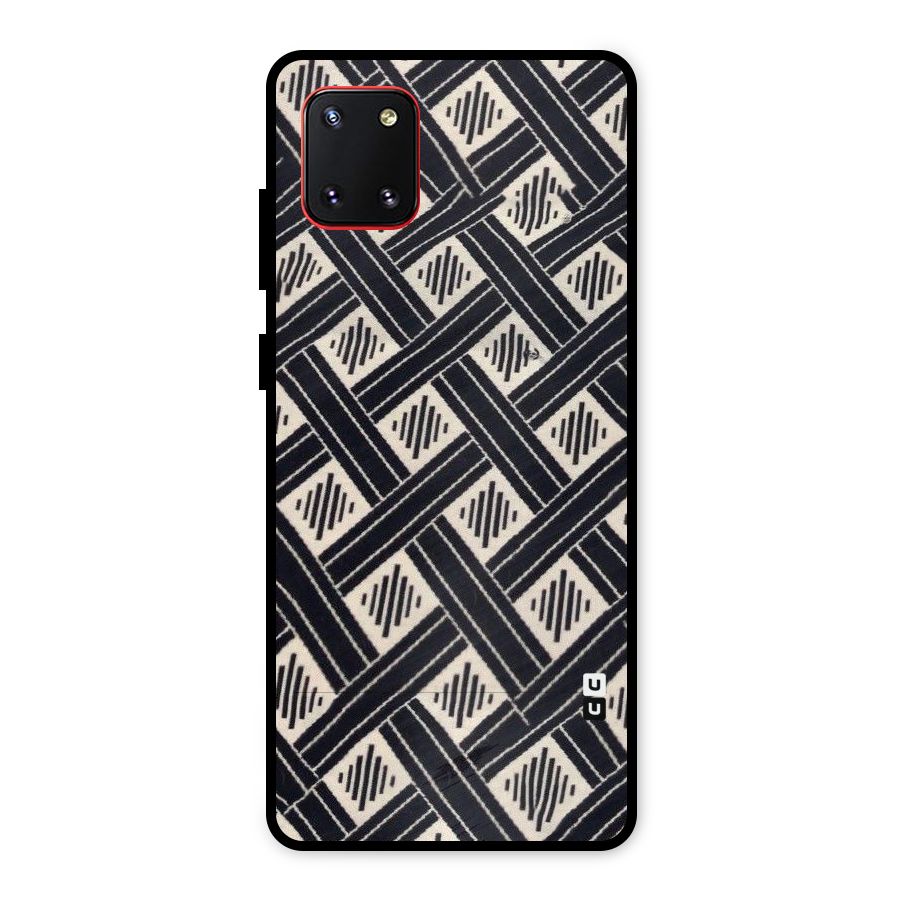 Black Beige Criscros Metal Back Case for Galaxy Note 10 Lite