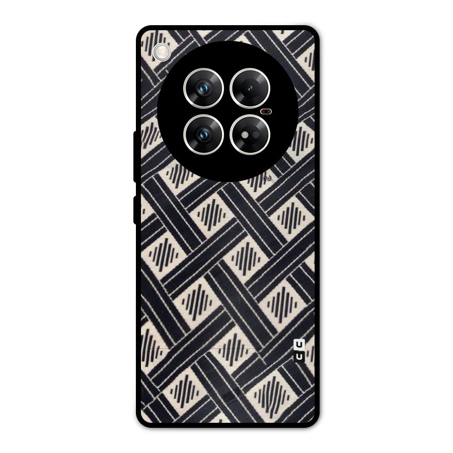 Black Beige Criscros Metal Back Case for Infinix Zero 40 5G