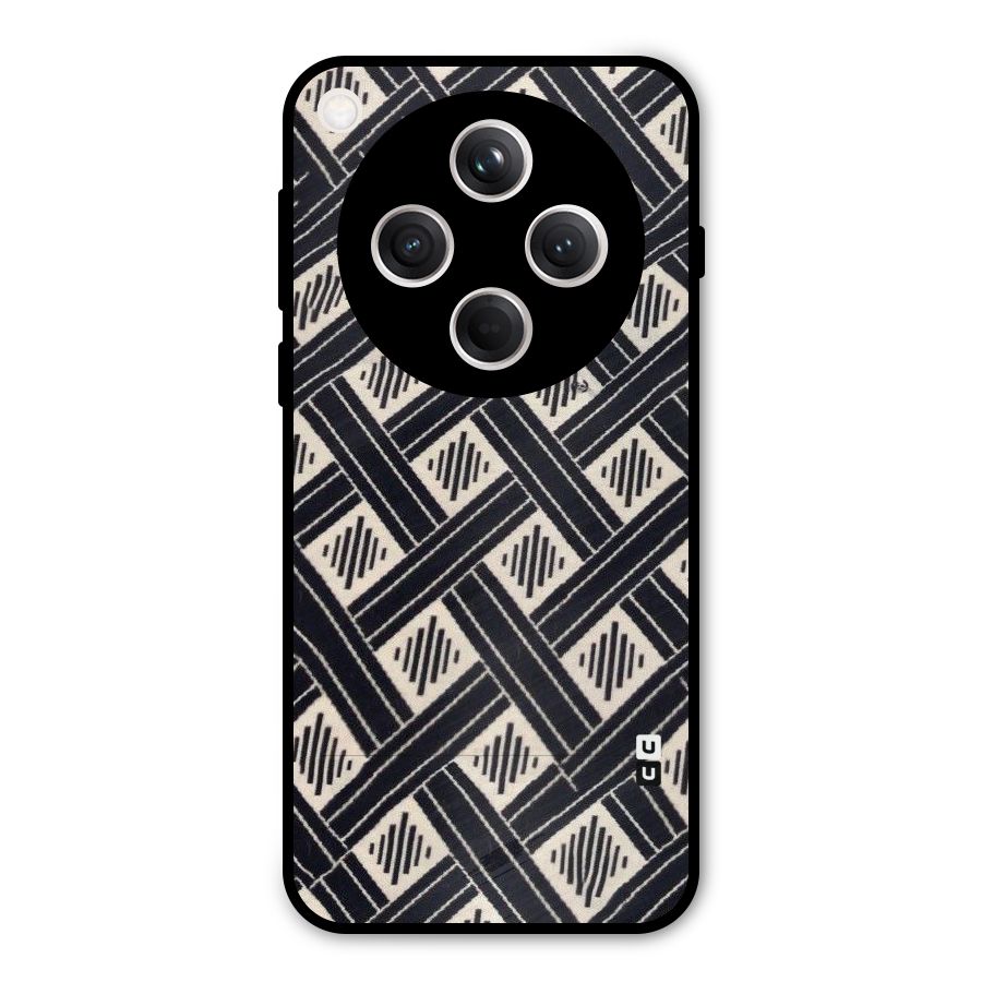 Black Beige Criscros Metal Back Case for Oppo Find X8