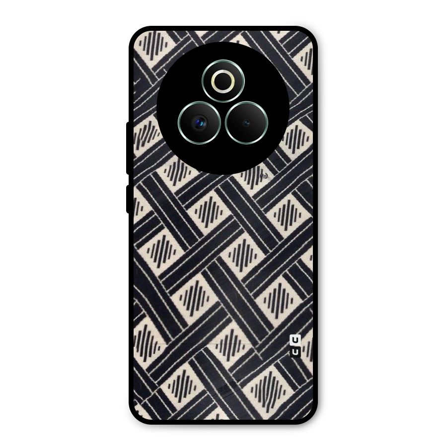 Black Beige Criscros Metal Back Case for Realme P3 Pro