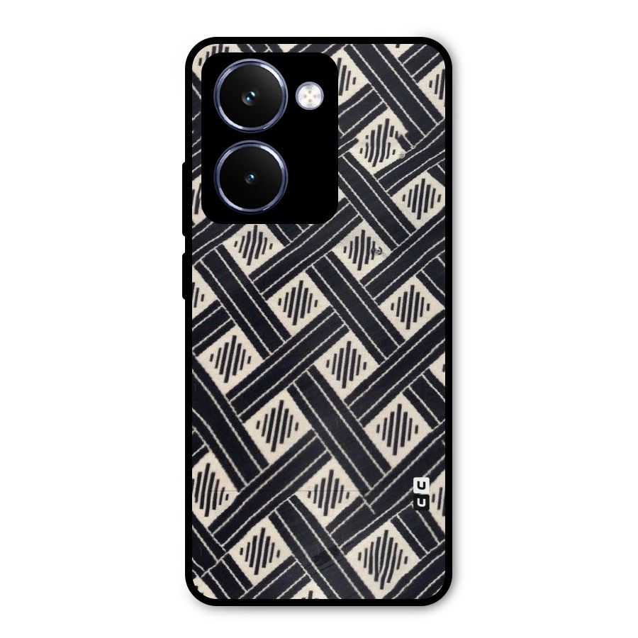 Black Beige Criscros Metal Back Case for Realme P3 Ultra