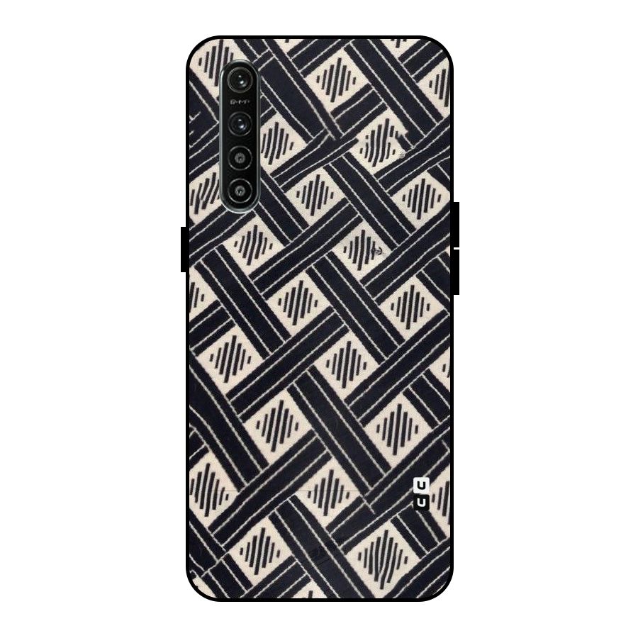 Black Beige Criscros Metal Back Case for Realme XT
