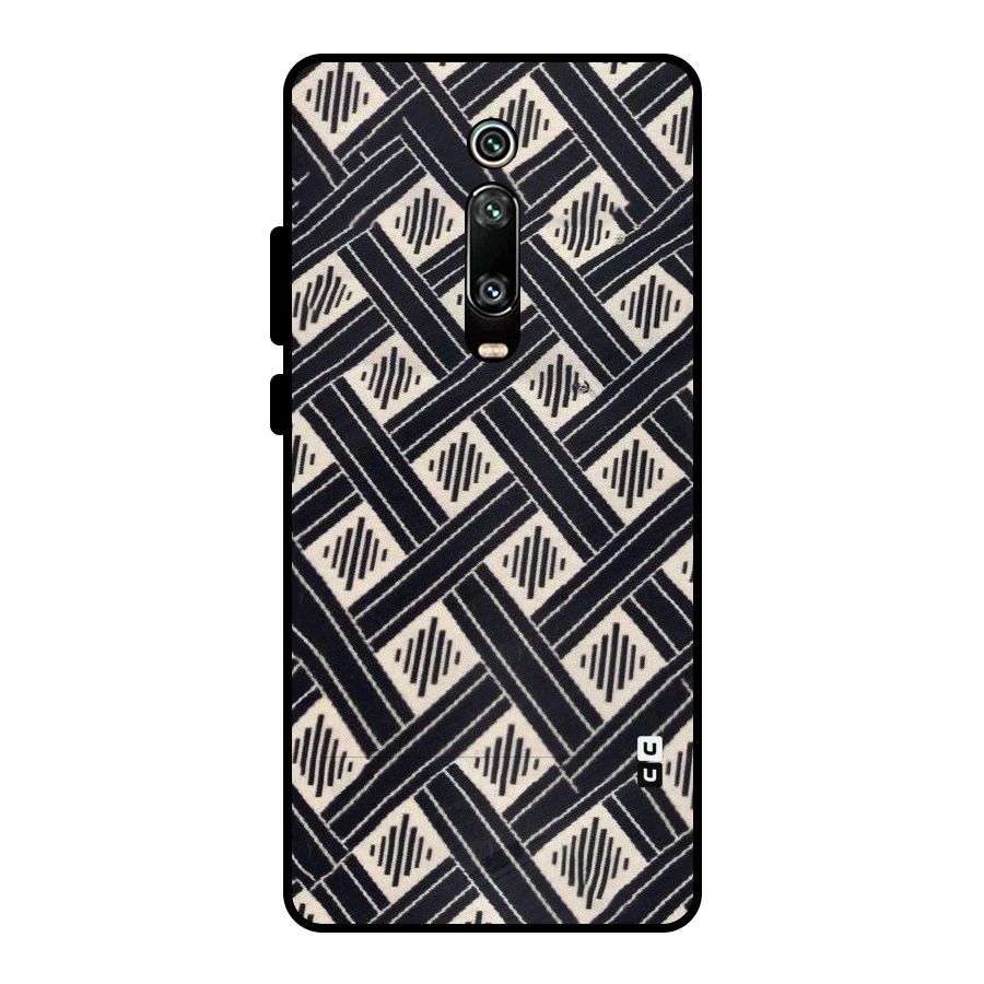 Black Beige Criscros Metal Back Case for Redmi K20 Pro