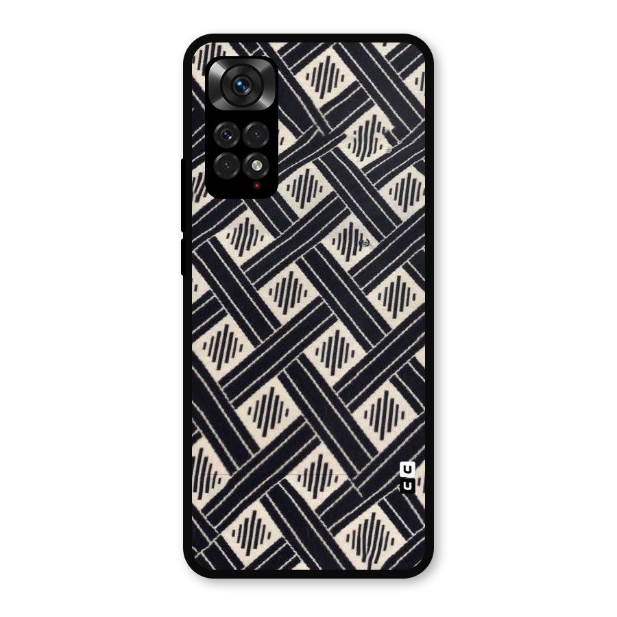 Black Beige Criscros Metal Back Case for Redmi Note 11s